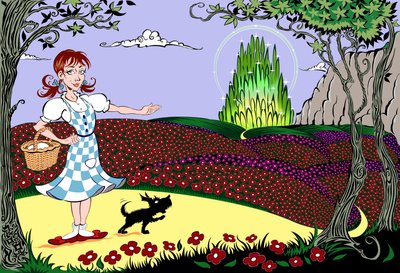 The Wonderful Wizard of Oz: Dorothy and Toto on the Yellow Brick Road on the way to the Emerald City by Neale Osborne